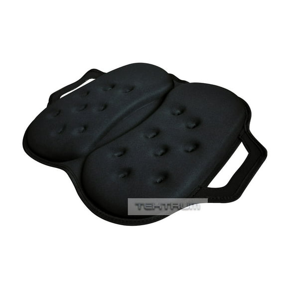 Tektrum Portable Foldable Orthopedic Cool Gel Seat Cushion with Handle for Travel, Airplane, Car, Home, Office, Chairs, - Relief for Tailbone, Sciatica, Back Pain, Prostate, Postnatal (TD-GS1205-BLK)