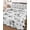 Black, White, Gray, variant on Quilts Queen Size Bedding Set, White Flowers Reversible Summer Quilt 3 Pieces, Spring Floral Farmhouse Art Lightweight Bedspreads Coverlets with 2 Pillow Shams for All Seasons