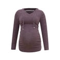thumbnail image 2 of Long Sleeve Pregnancy Shirt Hoodie Maternity Tops Clothes for Women, 2 of 4