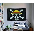 thumbnail image 2 of Anime Room Decor Large Size One Piece Flag,Pirate Legion Flag,Wall Hanging Decor boys room decor For Bedroom Living Room (35in*59in), 2 of 5