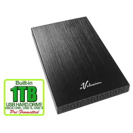 Avolusion HD250U3 1TB USB 3.0 Portable External Gaming XBOX One Hard Drive (XBOX Pre-Formatted) - Black w/2 Year Warranty