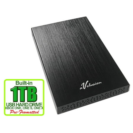 Avolusion HD250U3 1TB USB 3.0 Portable External Gaming XBOX One Hard Drive (XBOX Pre-Formatted) - Black w/2 Year