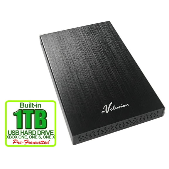 Avolusion HD250U3 1TB USB 3.0 Portable External Gaming XBOX One Hard Drive (XBOX Pre-Formatted) - Black w/2 Year Warranty