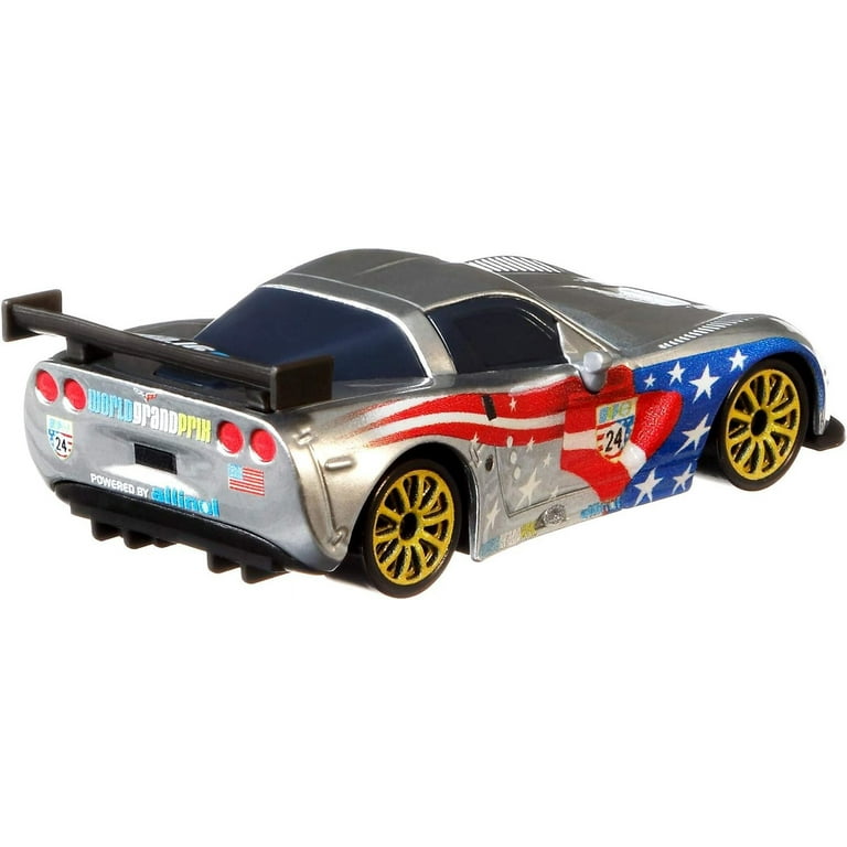 カーズ ミニカー　ジェフ　コルベット　Jeff corvette キング 2021 DISNEY PIXAR CARS THE KING & JEFF GORVETTE LAUNCHER LOT