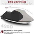 thumbnail image 4 of labwork Heavy-Duty TOP Cover Trailerable Cover Black + Grey Color Replacement for PWC Watercraft Jet Ski Motorcycle, 4 of 7