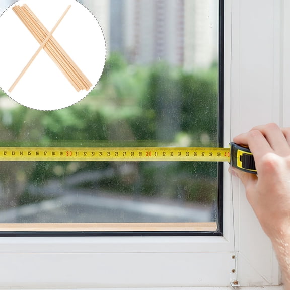 Raindrops 12pcs Window DIY Molding Trim Wooden Molding Trim Decorative Trim Long Strips 6mm