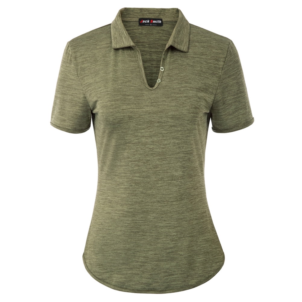 Jack Smith Women's Basic Short Sleeve Golf Slim Fit Sports Moisture-Wicking  Polo Shirt T-Shirt Athletic Tops(S-3XL) - Walmart.com