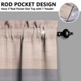 thumbnail image 3 of Gray Abstract Oil Painting Kitchen Curtains - Vintage Tier Cafe Curtains for Bathroom Living RV Rod Pocket Window Drapes 36 Inch 2 Panels Set 28"x36" Window Treatment Tiers, 3 of 4