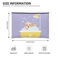 thumbnail image 4 of Rocae Corgi Washing in Bathtub for Cosmetic Bags for Women Paper Reusable Cosmetic Bag Travel Toiletry Organizer Capacity Multipurpose Zipper Pouch, 4 of 8