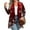 Wine, variant on Women's Fall and Winter Fashion Casual Print Long Sleeve Mid-Length Cardigan Jacket, Christmas Theme for Holiday Season,Deep Red,2XL