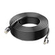 thumbnail image 1 of Cable de red CAT6 de 10 metros con conectores dorados, ultra rápida para Gigabit Ethernet - Negro, 1 of 6