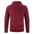 thumbnail image 2 of Gibobby Suéter cárdigan hombre Chaqueta de punto con cremallera completa para hombre, cuello alto, de algodón(Vino,G), 2 of 4