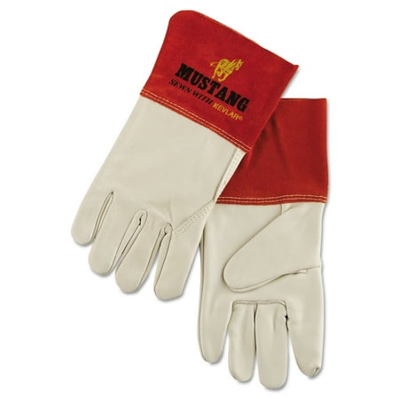 Memphis Glove Mig/Tig Welders Gloves, Premium Grain Cowhide, X-Large, Beige - 12 Pairs