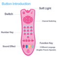 thumbnail image 4 of EIMELI BuleStore Kids Musical TV Remote Control Toy With Light And Sound Early Education Learning, 4 of 4