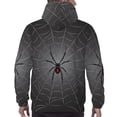 thumbnail image 7 of Lsque Black Spider On Web Pattern Casual Men's Hoodie,Hooded Sweatshirt with Kangaroo Pocket,Pullover Hoodie-3X-Large, 7 of 7