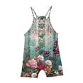 thumbnail image 5 of Cethrio Girls Overalls, Floral Print Loose Sleeveless Fashion Summer Jumpsuit Multicolor Size 11 T, 5 of 5