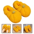 thumbnail image 4 of 1 par de pantuflas de interior de invierno con diseño de calabaza, pantuflas cálidas de felpa para mujer, pantuflas de casa de invierno, 4 of 6