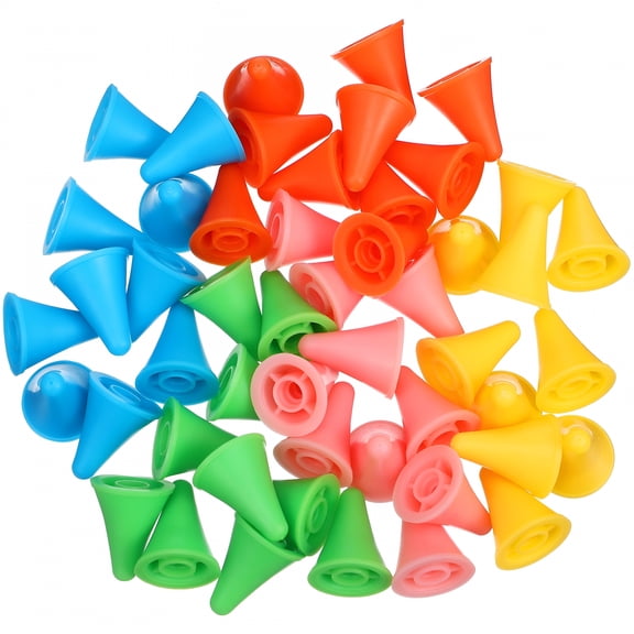 BESTSKY 50 Pcs Knitting Needle Protectors Assorted Colors Universal Fit for Knitters