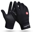thumbnail image 1 of Windproof Sports Gloves Touch Screen Gloves Hook and Loop Fasteners Climbing Cycling black_L, 1 of 5