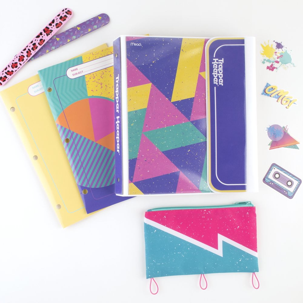 Mead Trapper Keeper Binder Bundle, 1" Round Rings, 12 in x 11.25 in