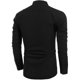 thumbnail image 3 of Sunloudy Hombres Primavera Otoño Camisa Casual Color Sólido Manga Larga Cuello Alto Botón Tops Sunloudy moda, 3 of 7