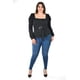 thumbnail image 5 of Blusa escote cuadrado Roman Fashion /Tallas Extras, 1849 (Negro) negro 42, 5 of 6