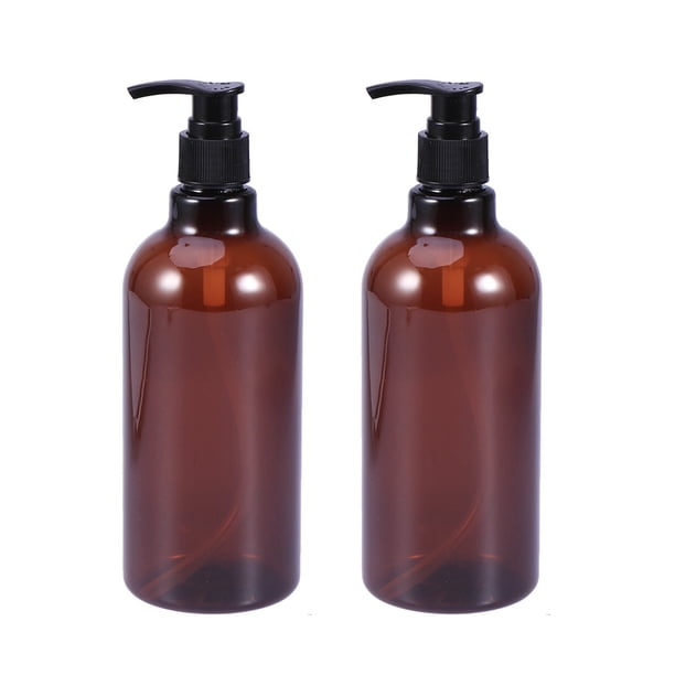 FELTECHELECTR 2 botellas rellenables con atomizador de aceite esencial, maquillaje líquido, 500 ml (botella marrón y bomba de color aleatorio)