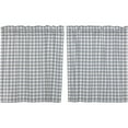 thumbnail image 3 of VHC Brands Sawyer Mill Plaid Cotton Farmhouse Kitchen Curtains Rod Pocket Hanging Loops 36x36 Tier Pair, Blue, 3 of 8