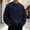 (New16)Dark Blue, variant on Thousandth Men's Corduroy Crew Neck Sweatshirt Casual Raglan Long Sleeve Pullover Soft Loose Fit Outerwear for Autumn Winter
