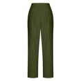thumbnail image 4 of Timegard Pantalon de Détente pour Femmes Taille Haute Élastique Jambe Droite Smockée Léger Pantalon Décontracté, 4 of 5