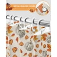 thumbnail image 4 of Fall Thanksgiving Pumpkins Maple Leaves Retro Linen Shower Curtain Set ，Waterproof Fabric Shower Curtains Shower Curtains for Bathroom,Bathroom Decor 36"x72", 4 of 7
