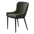 thumbnail image 5 of Unique Furniture Chenille Fabric Upholstered Dining Chair - Dark Gray (Set of 2), 5 of 5