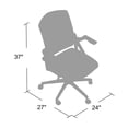 thumbnail image 4 of Pemberly Row Chaise de Bureau d'Ordinateur Moderne en Maille Réglable avec Accoudoirs Rabattables, Noire, 4 of 6