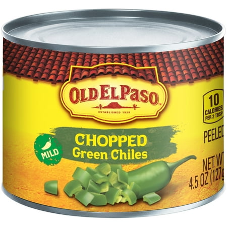 Old El Paso Mild, Chopped Green Chiles, 4.5 oz