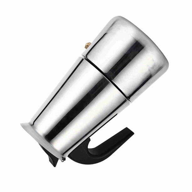Cafetera de Acero inoxidable, Cafetera Elegante de 4 Tamamosos, Funciona Rápido, Disfrute de Un Café En Minutos, Cafetera compatible con Cocina Eléctrica