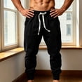 thumbnail image 5 of PNTUTB Men's Cuffed Joggers Elastic Waist Drawstring Trousers Solid Color Loose Casual Comfort Workout Sporty Pants with Pockets, 5 of 7