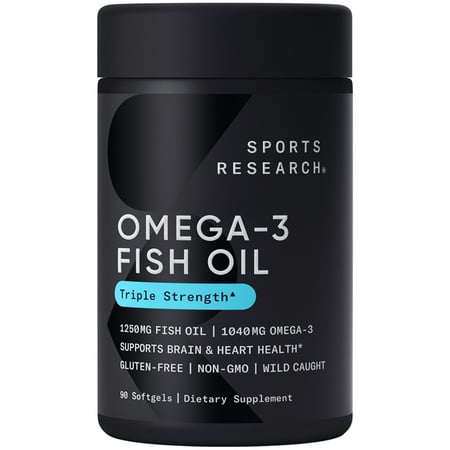 Sports Research Omega-3 Fish Oil Triple Strength  1250 mg  (90ct)