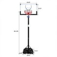 thumbnail image 6 of Clearance! 44 Inch Backboard, Basketball Hoop Portable Basketball Goal System with Offical Height Adjustable from 2.45m-3m for Teenagers Indoor Outdoor, 6 of 11
