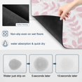 thumbnail image 3 of Pink Leaves Dish Drying Mats for Kitchen Counter, Summer Farmhouse Botanical Branch Minimalist Absorbent Coffee Bar Mat with Non-slip Rubber Backed Quick Drying Dish Rack Pad 12"x16", 3 of 9