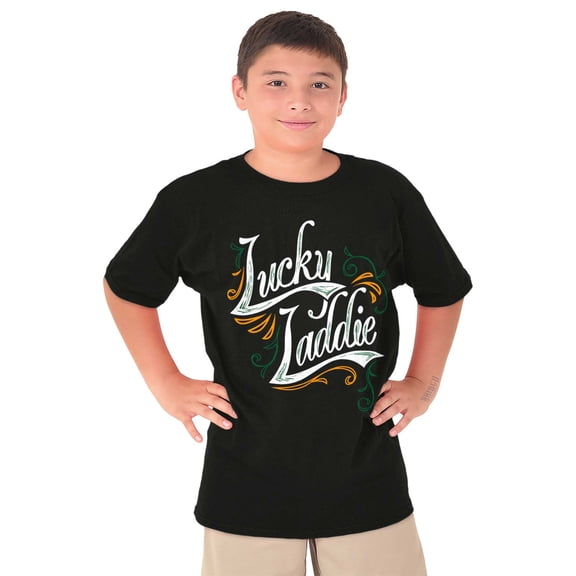 Irish Lucky Laddie St Patricks Day Boys Kids T Shirt Tees Tops Teen Brisco Brands S