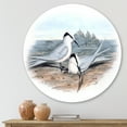 thumbnail image 1 of Designart - Vintage Birds In The Wild IX - Traditional Metal Circle Wall Art, 1 of 5