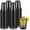 Black, variant on 50 Pack 12 oz Clear Plastic Cups Disposable Graduation Party Drinking Cup Bulk for Wedding Baby Shower Birthday Family Gathering Party Supplies(Black)