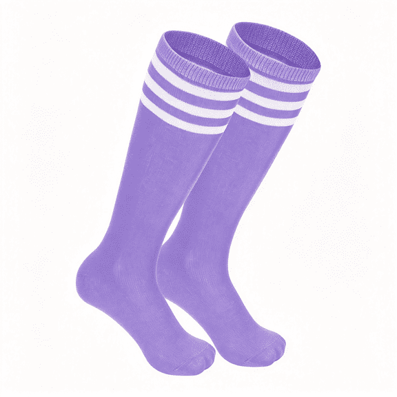 TELOLY Kids Boys Soccer Socks Toddler Girl Athletic Socks Cotton Stockings Knee High Tube Socks