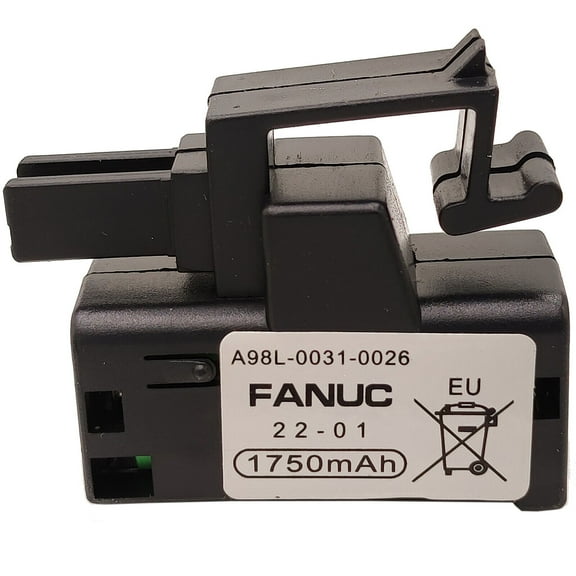 1Pc 3V 1750mAh FANUC A98L-0031-0026 PLC Battery, Replacement for FANUC A02B-0309-K102 CNC Machine Controler Battery