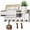 White Color, variant on Rustic Wood Key Holder with Shelf Wall Mounted Decorative Key Rack And Mail Organizer 6 Key Hooks for Living Room Entrance