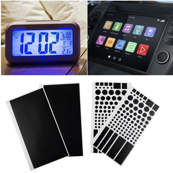 4Pcs LED Light Blocking Stickers, Light Dimming LED Filters, Dimming Sheets for Routers,Clocks and Electrical Appliances, LED Covers Blackout, Dimming 50% ~ 80% of LED Lights