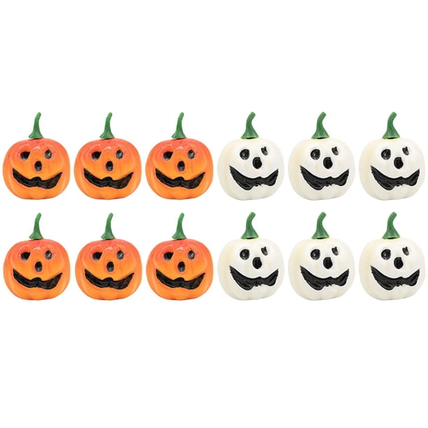 12 Calabazas de simulación perfecl accesorio de Fotografía Decoración de Otoño relleno de cesta
