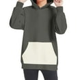 thumbnail image 7 of Avrntaa Cute Hoodies Sweatshirt for Teen Girls Oversized Long Sleeve Color Block Pullover Top with Pocket, 7 of 7