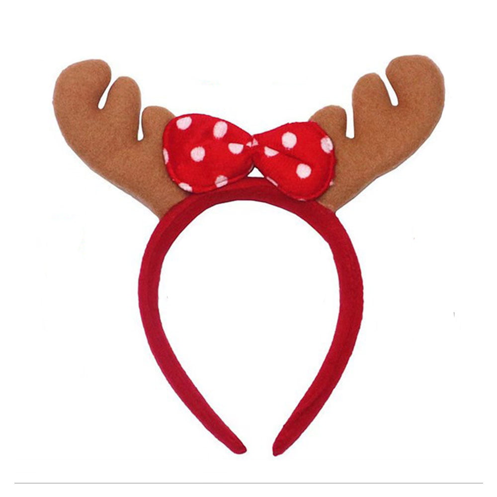 Green BESTOYARD LED Light Up Reindeer Anlter Headband ear headbands Christmas reindeer costume holiday party favors