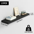 thumbnail image 2 of Tomnk 2pcs Floating Shelves for Wall, 22.5in Bathroom Kitchen Shelves for Farmhouse & Modern Decor, Black, 2 of 7